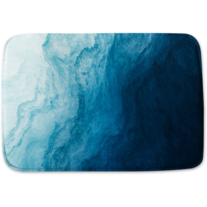 Abstract Blue Liquid Fluid Designer Bathmat - Blue