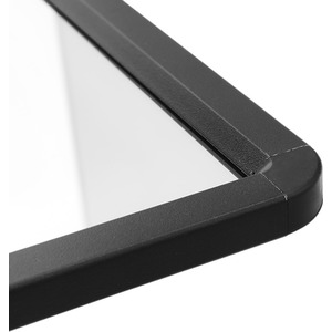 Livingandhome Black Wall Mirror with Shelf and Towel Bar - Black by Livingandhome