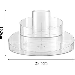 Crystal Swivel Makeup Organiser - Crystal White by Livingandhome