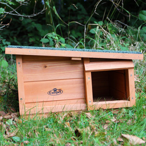 Hedgehog House Hibernation Shelter Wood - Brown by Actiaspet