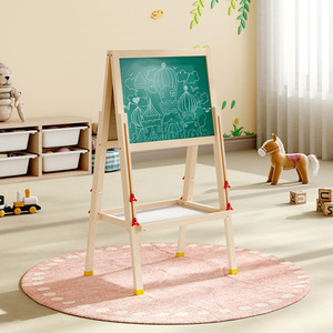 Double-Sided Art Easel for Kids - Natural by Livingandhome