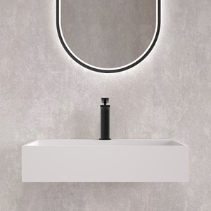 Asturias Wall Hung Matt Stone Basin - White by Fino Stone