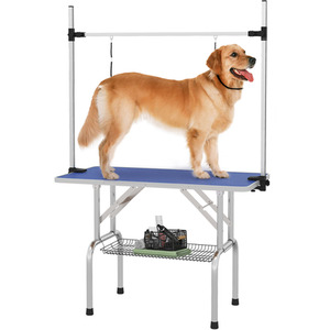 PawHut Metal Adjustable Dog Grooming Table - Blue by PawHut