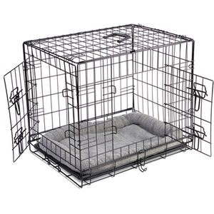 Dog Crate with Bed - Black / M by DogCratesPlus