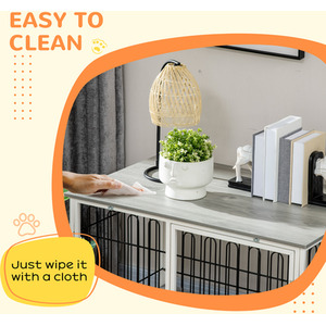 PawHut Dog Crate Furniture Side End Table with soft Washable Cushion by PawHut