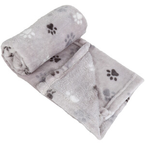 Soft Paw Print Pet Blanket