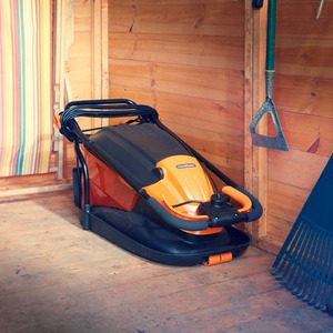 LawnMaster 33cm 1500W Hover Collect Lawnmower - Orange by LawnMaster