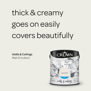 Crown Matt Breatheasy Emulsion Paint - Sail White by Crown Paints