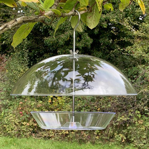 Hanging Bird Feeder with Integral Squirrel Baffle - Clear by Selections
