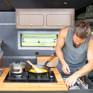 Overhead Camper Van Cabinets - Natural / 80 x 30 x 30 cm / Plain by Monster Shop