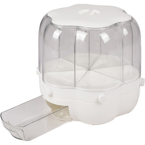 6-Gird Round Cereal Dispenser with Buttons - White by Kidkid