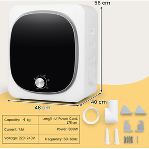 Compact Laundry Dryer - White by Costway