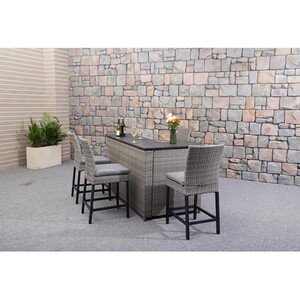 New Hampshire 5 Piece Bar Set - Grey by Malay