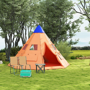 Outsunny 6 Men Tipi Tent by Outsunny