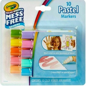 Crayola Color Wonder Markers, Mess Free Pastel Mini Markers 10 Pack - Multicolor by Crayola