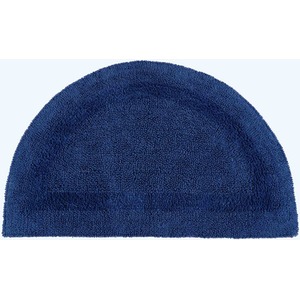 Luxury Reversible Semi Circle Bath Mat - Navy Blue by Homescapes