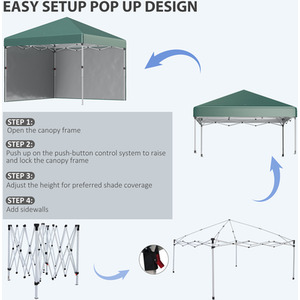 Outsunny 3x3(M) Pop Up Gazebo Party Tent by Outsunny
