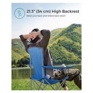 SONGMICS Set of 2 Folding Camping Chairs - Blue by SONGMICS