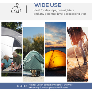 Outsunny Dome Tent for 6-8 Person Tent with 4 Zipped Mesh Doors - White, Blue by Outsunny