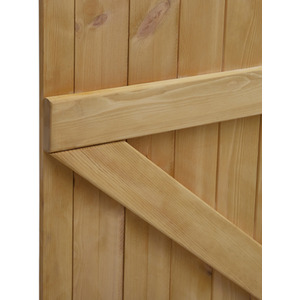 Pine Wood Garden Gate with Latch - Natural / 183cm by Livingandhome