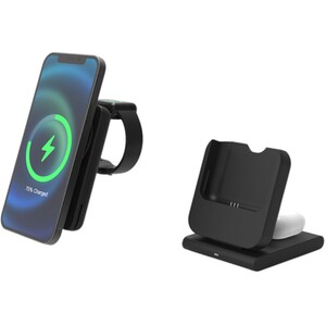 Wireless Charging Stand with Power Bank - Grey