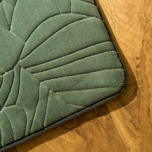 Leaf Embossed Non-Slip Bath Mat - Green by OHS