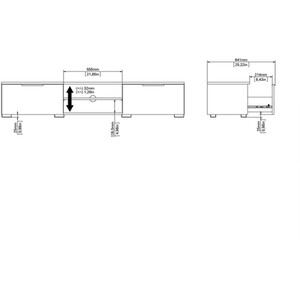 Match 2-Drawer 2-Shelf TV Unit - Oak