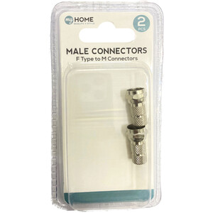 Pack of Two Type F Male Connectors by My Home