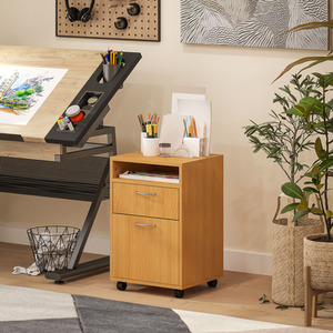 HOMCOM Filing Cabinet With Drawer by HOMCOM