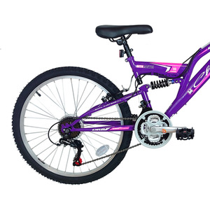 Dallingridge Chic Junior Girls Full Suspension Mountain Bike, 24in Wheel - Gloss Purple by Dallingridge