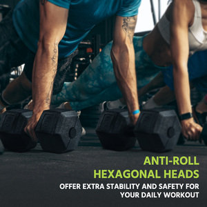 Set of 2 Dumbbells for Strength Training Aerobic - Black / 8kg by Yaheetech