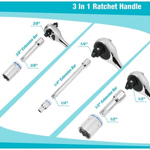 24 Piece DuraTech 3 in 1 Rachet and Socket Set by DuraTech