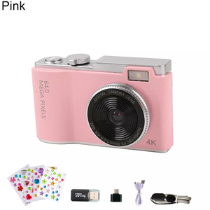 64MP HD Digital Camera with 2.4inch Screen - Pink