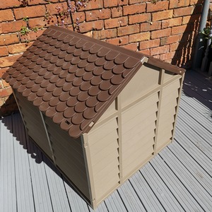 Plastic Dog Kennel in Brown - Brown by Samuel Alexander