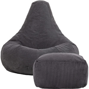 icon Dalton Gaming Bean Bag Chair and Footstool, Corduroy by icon
