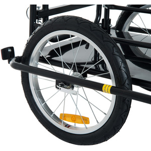 HOMCOM Folding Bicycle Cargo Trailer - Black by HOMCOM