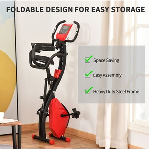 HOMCOM 2-in-1 Upright Exercise Bike - Red by HOMCOM