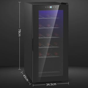 HOMCOM 50L Undercounter Wine Cooler Fridge - Black by HOMCOM