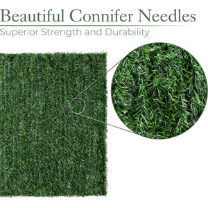 Artificial Conifer Leaf Hedge Screening - Green by Christow