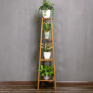Vintage 2-Tier Indoor Plant Stand - Brown / 120cm by Livingandhome