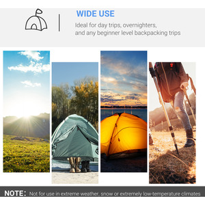 Outsunny 3-4 Person Weatherproof Tent - Light Blue by Outsunny