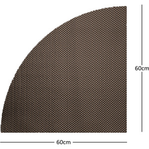 Reversible Dual-Colour Corner Shower Quadrant Mat - Brown/ Grey / 60cm x 60cm by Nicoman