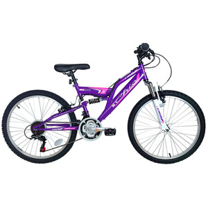 Dallingridge Chic Junior Girls Full Suspension Mountain Bike, 24in Wheel - Gloss Purple by Dallingridge