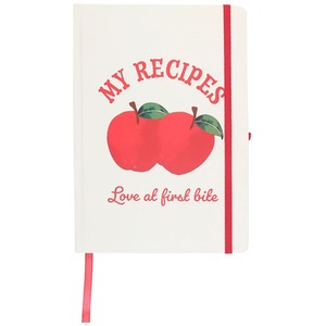 My Recipes Apple Notebook with Pen - A5 by Kingsbury Gifts
