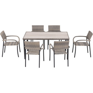 Matara 6 Seater Dining Set - Grey