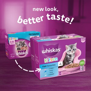 Whiskas Kitten Pouches in Jelly - Fish Favourites by Whiskas