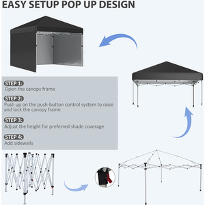 Outsunny 3x3(M) Pop Up Gazebo Party Tent by Outsunny