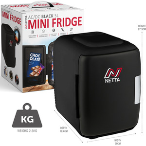 5L Mini Fridge - Black by NETTA