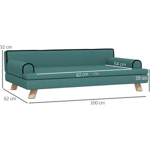 PawHut Dog Sofa with Legs Water-resistant Fabric - Green by PawHut