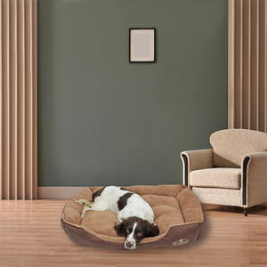 Faux Fur Dog Bed in Brown by Actiaspet